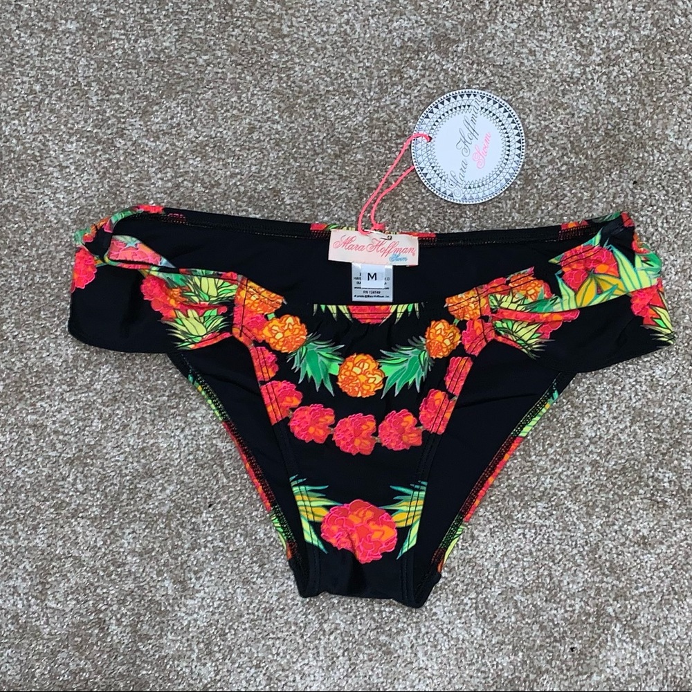 Mara Hoffman Side Ruched Moderate Coverage Garland